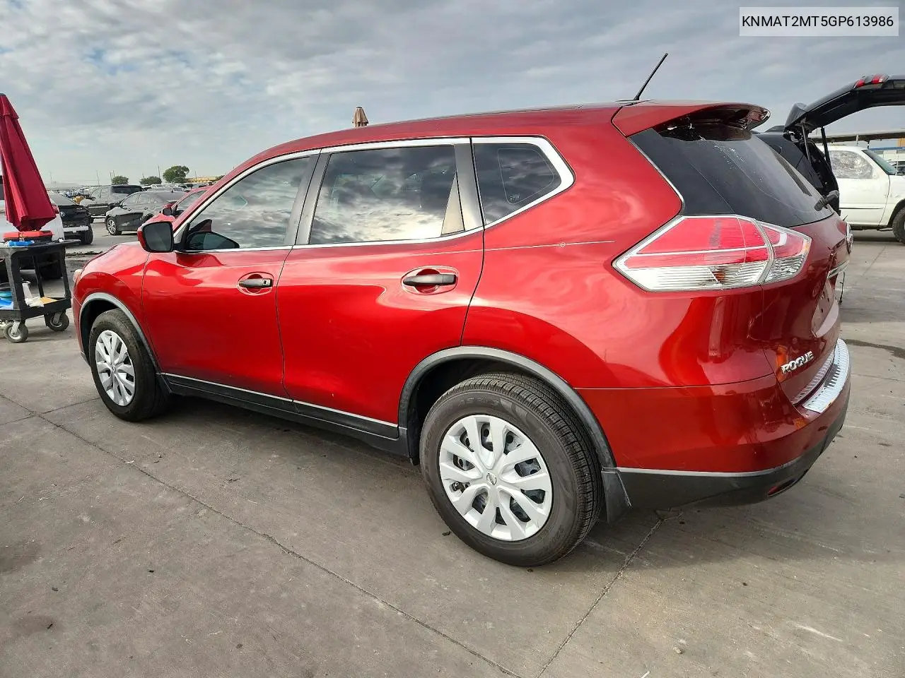 2016 NISSAN ROGUE VIN KNMAT2MT5GP613986 — фото 2