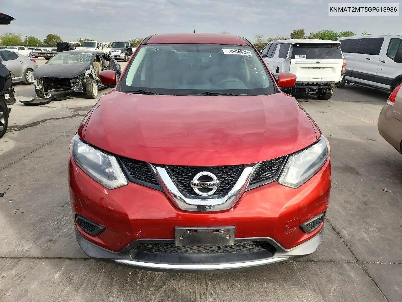 2016 NISSAN ROGUE VIN KNMAT2MT5GP613986 — фото 5