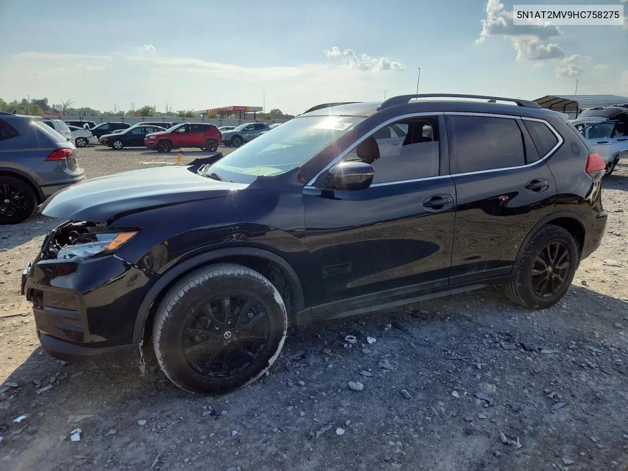 NISSAN ROGUE 2017, VIN 5N1AT2MV9HC758275