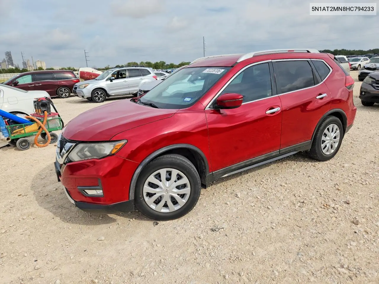 NISSAN ROGUE 2017, VIN 5N1AT2MN8HC794233