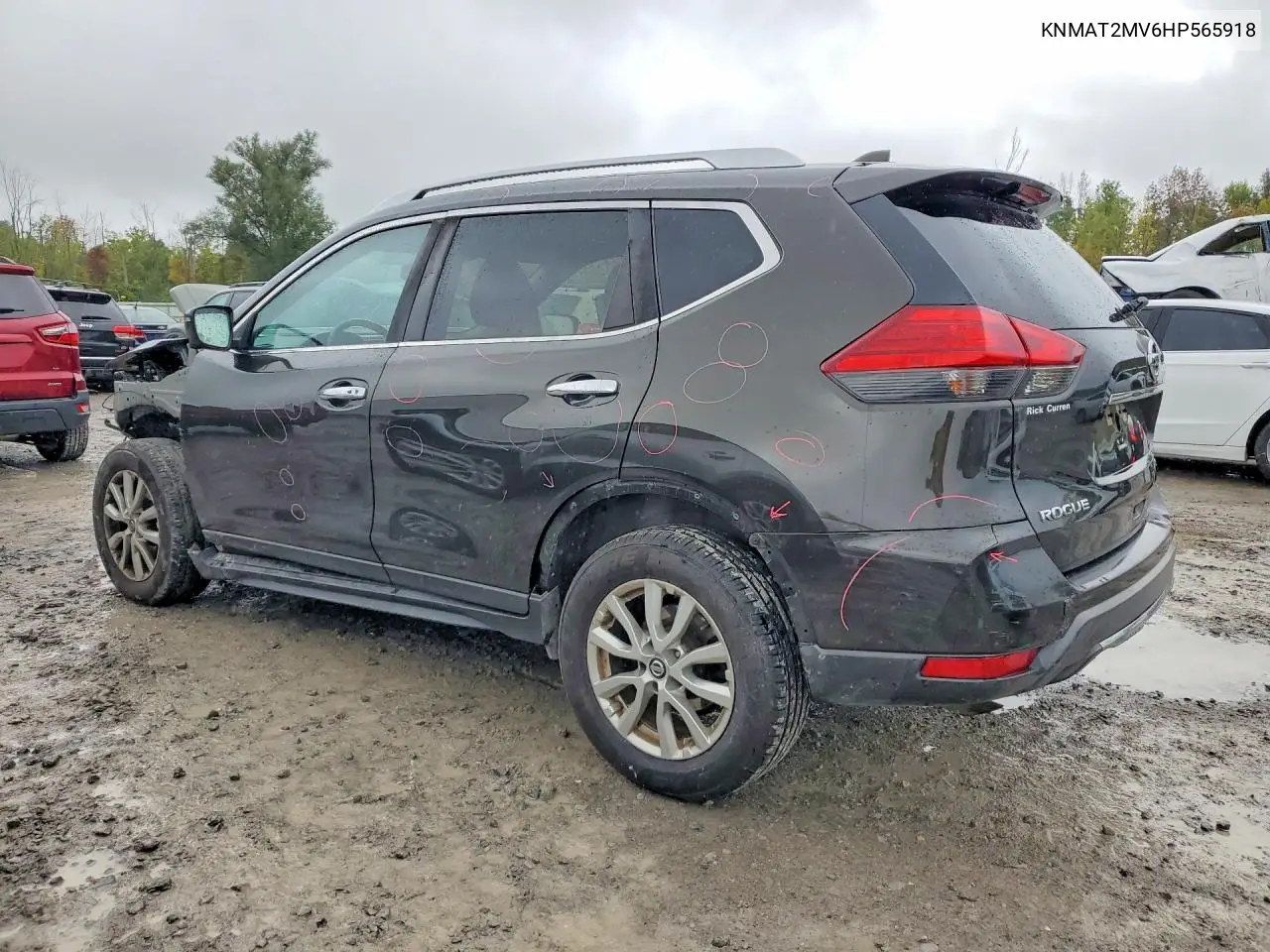 2017 NISSAN ROGUE VIN KNMAT2MV6HP565918 — фото 2