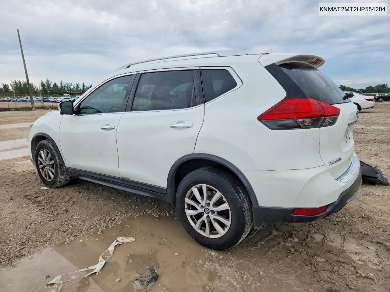 2017 NISSAN ROGUE VIN KNMAT2MT2HP554204 — фото 2