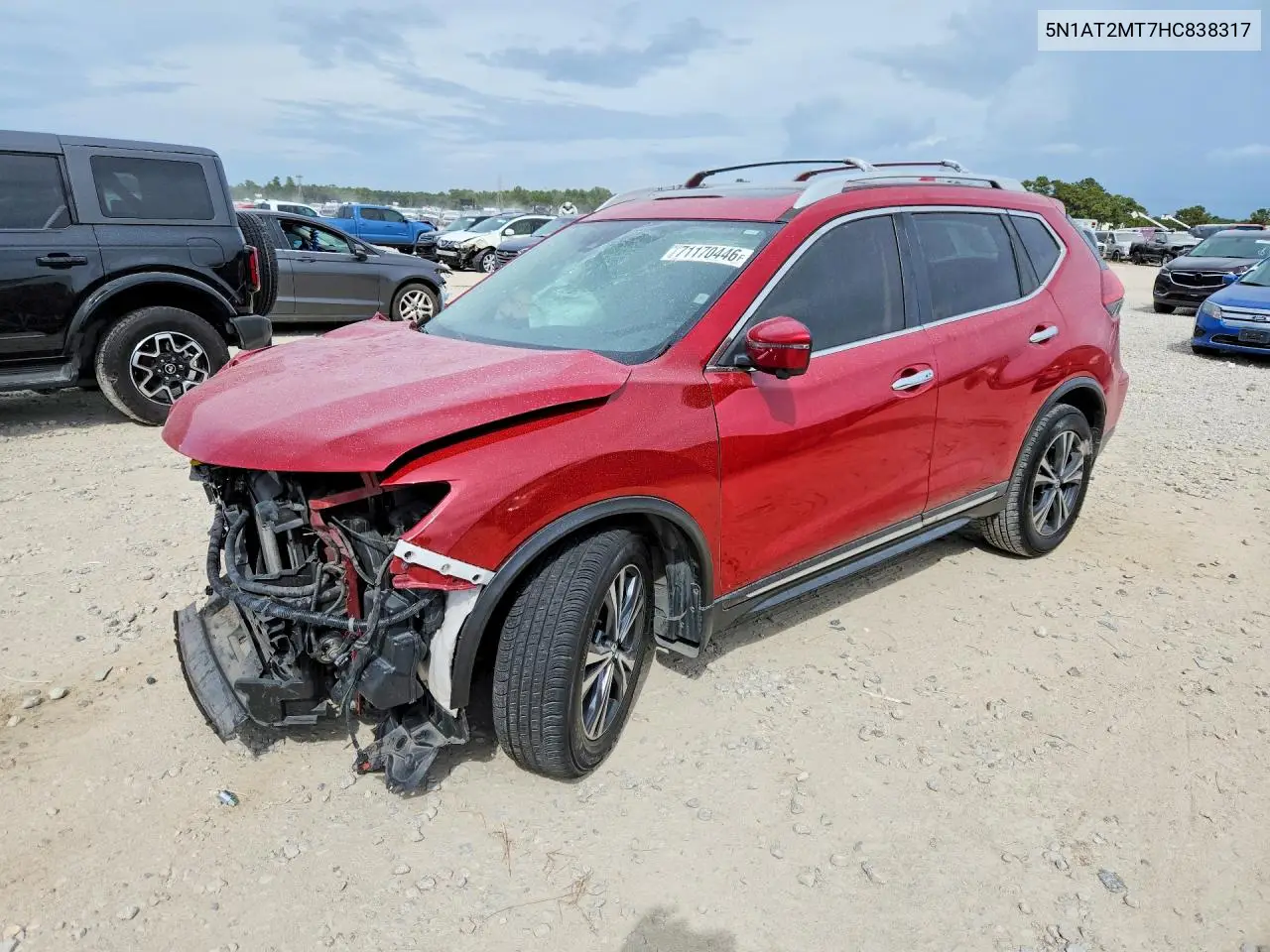 NISSAN ROGUE 2017, VIN 5N1AT2MT7HC838317