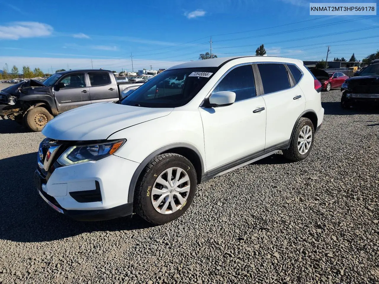 NISSAN ROGUE 2017, VIN KNMAT2MT3HP569178
