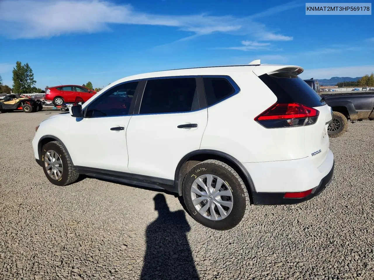 2017 NISSAN ROGUE VIN KNMAT2MT3HP569178 — фото 2
