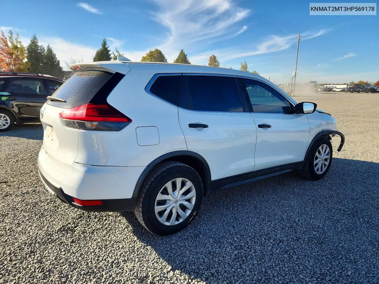 2017 NISSAN ROGUE VIN KNMAT2MT3HP569178 — фото 3