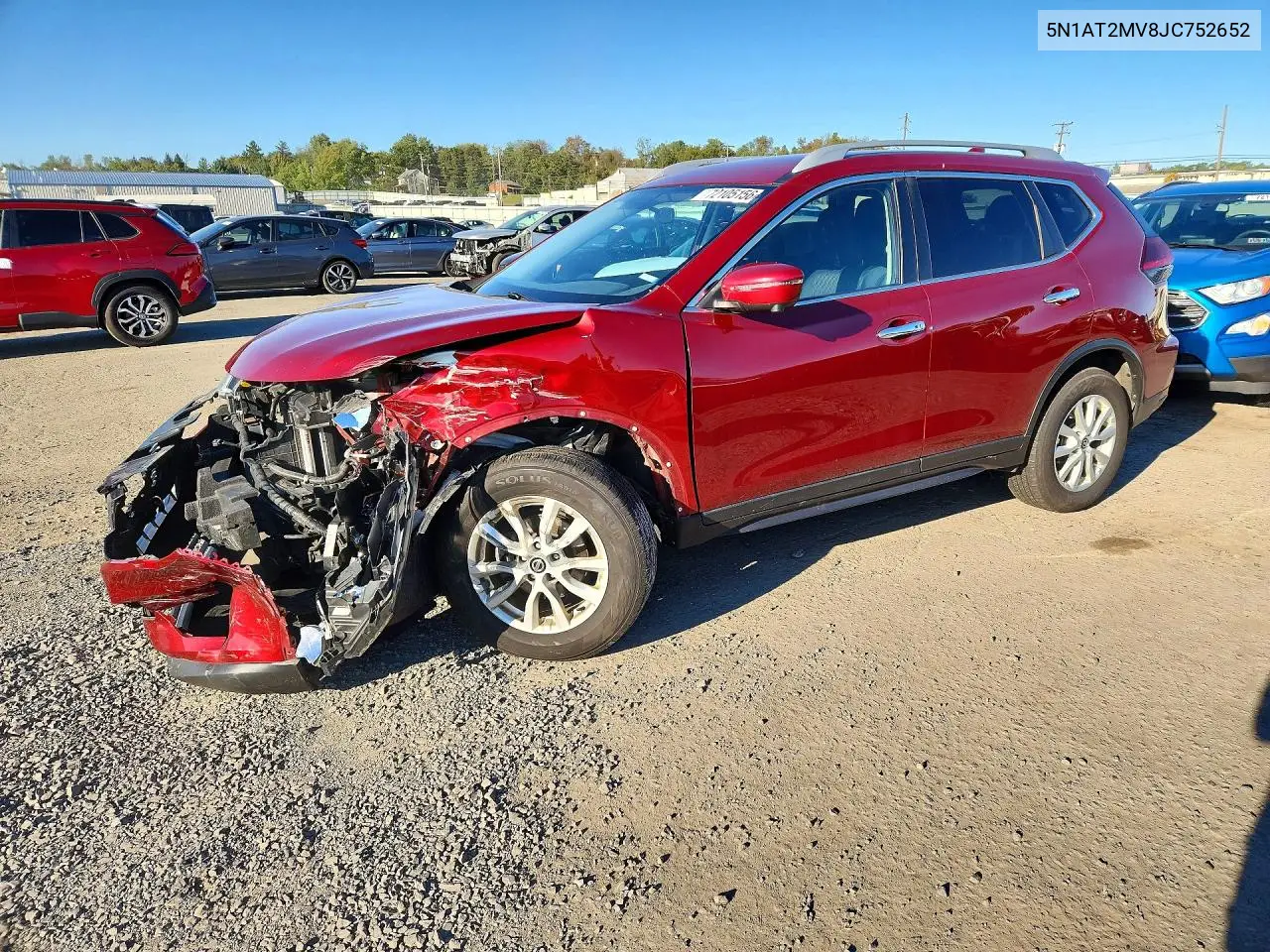 NISSAN ROGUE 2018, VIN 5N1AT2MV8JC752652