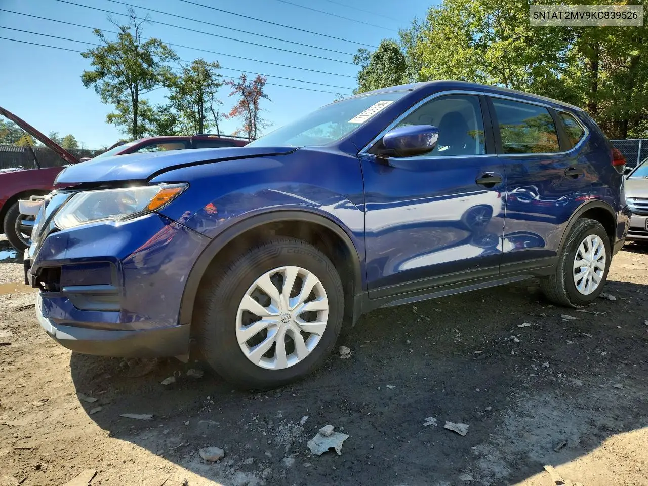 NISSAN ROGUE 2019, VIN 5N1AT2MV9KC839526