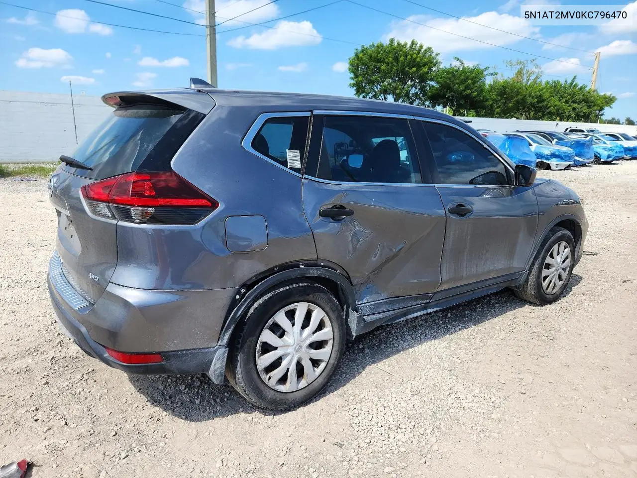 2019 NISSAN ROGUE VIN 5N1AT2MV0KC796470 — фото 3