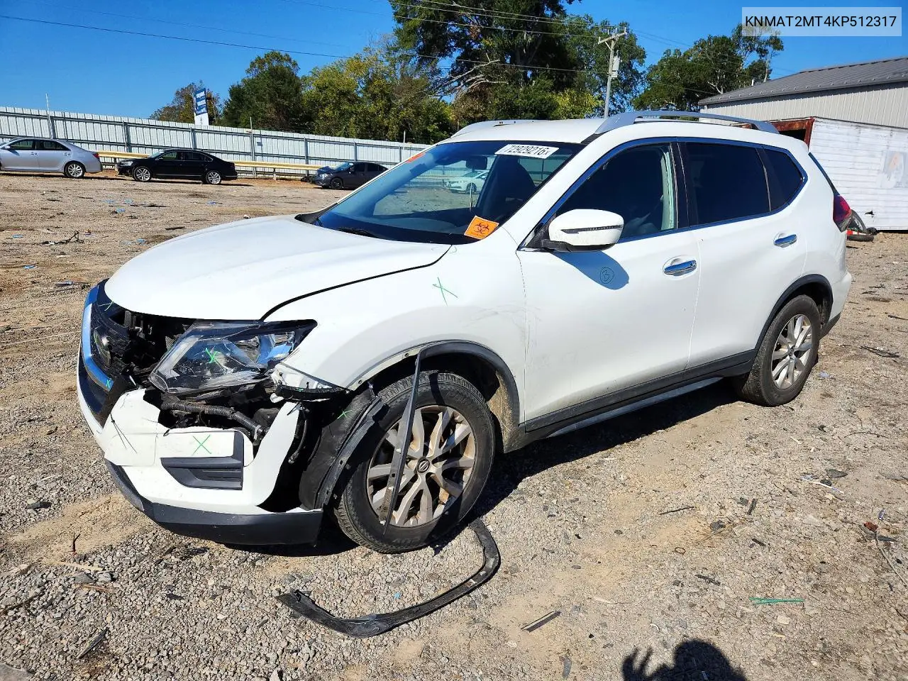 NISSAN ROGUE 2019, VIN KNMAT2MT4KP512317