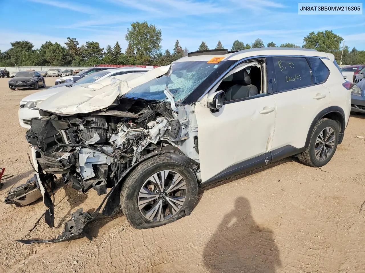 NISSAN ROGUE 2021, VIN JN8AT3BB0MW216305