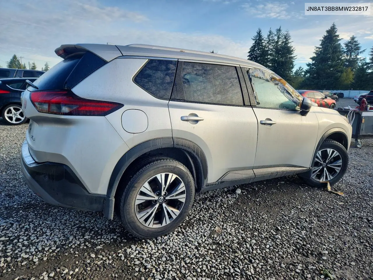 2021 NISSAN ROGUE VIN JN8AT3BB8MW232817 — фото 3