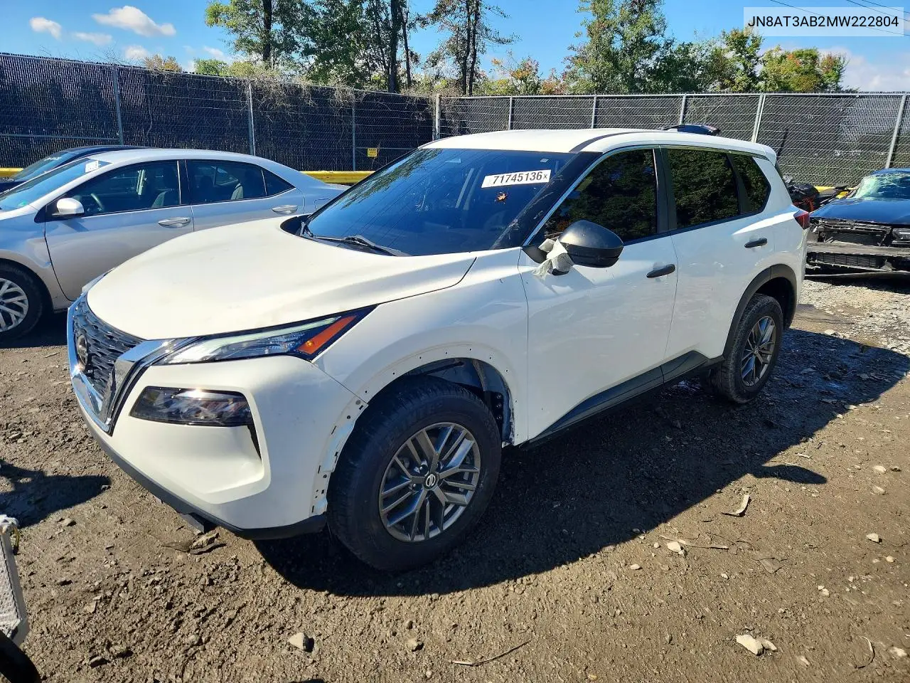NISSAN ROGUE 2021, VIN JN8AT3AB2MW222804