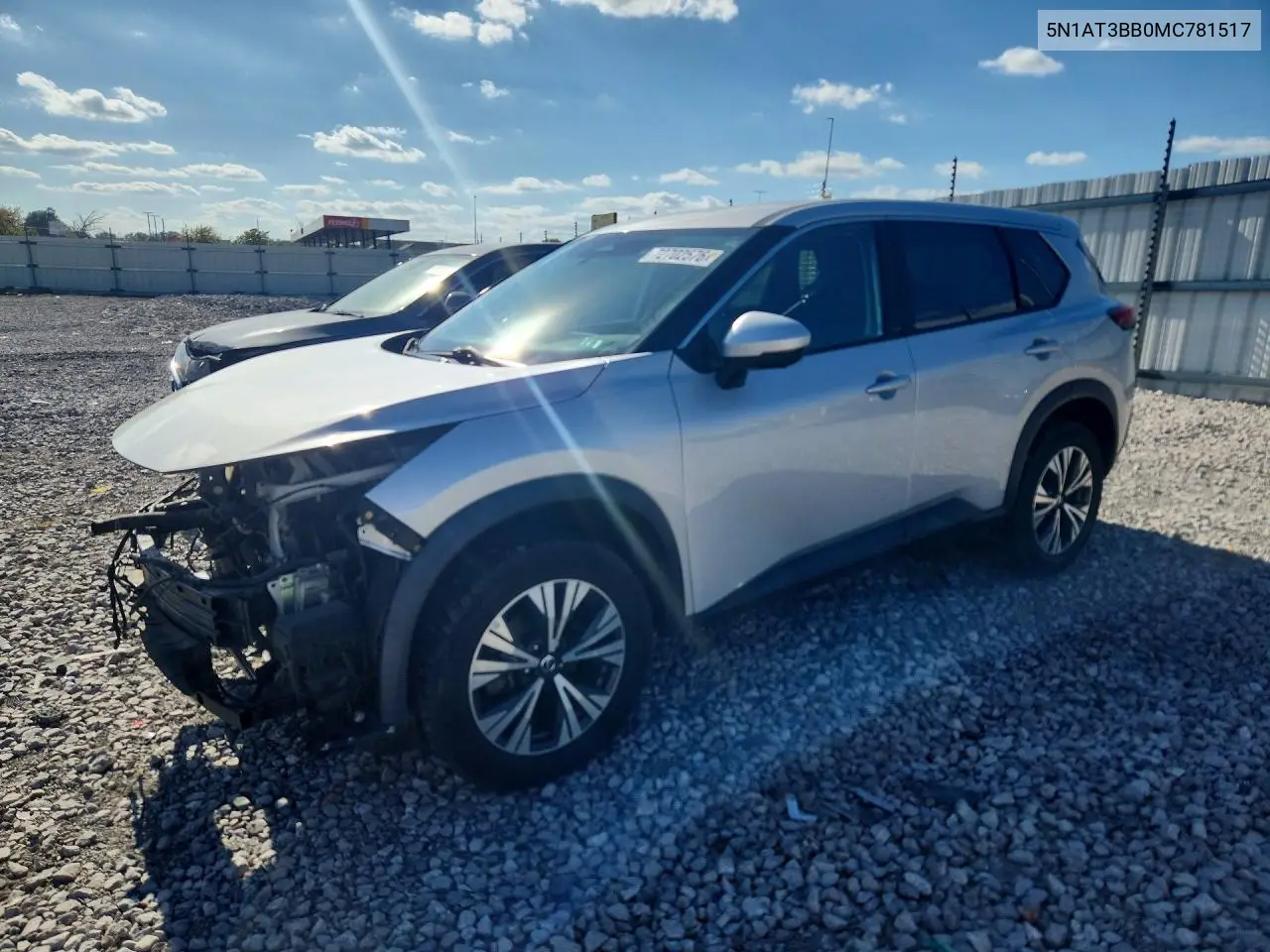 NISSAN ROGUE 2021, VIN 5N1AT3BB0MC781517