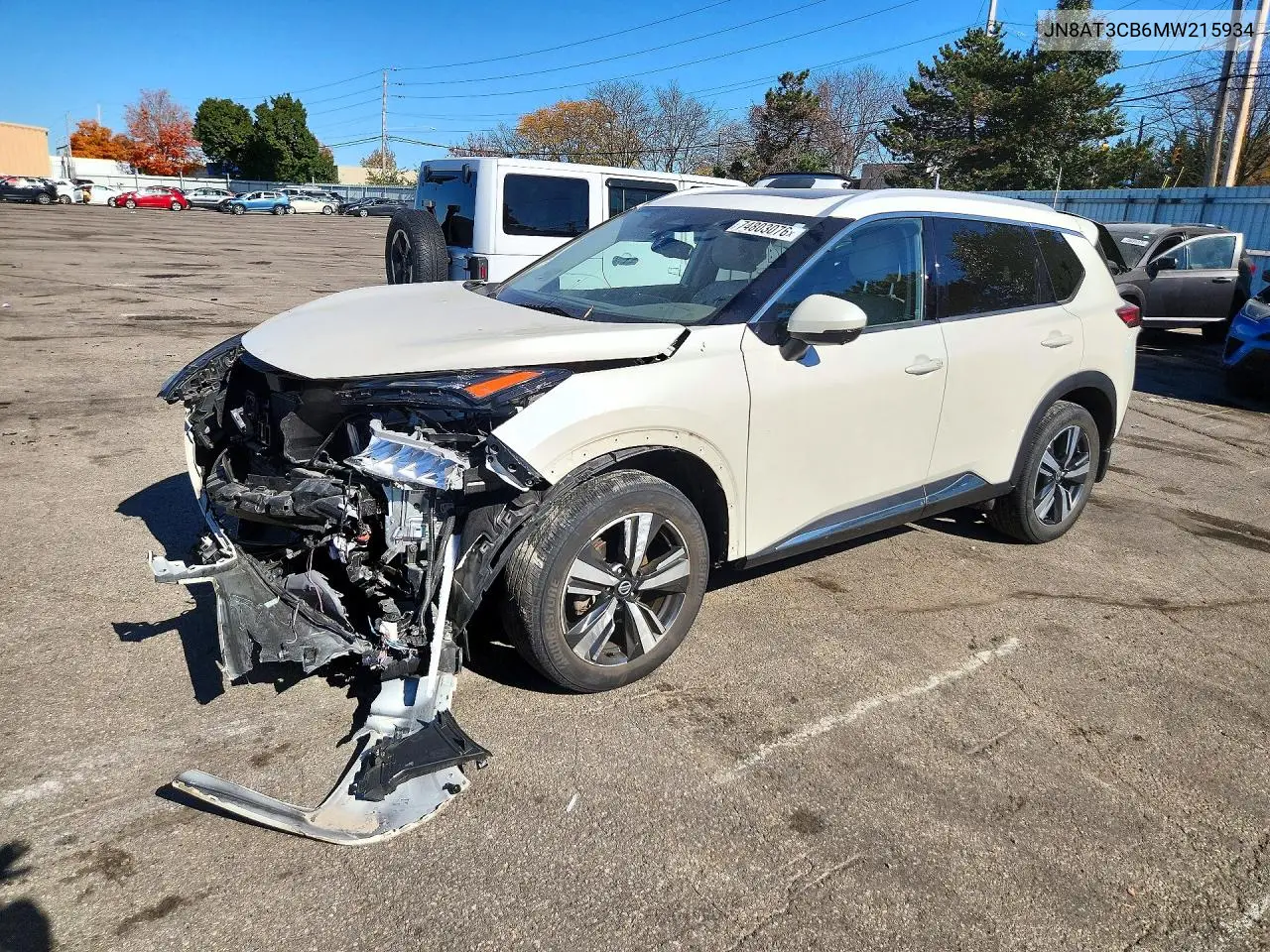 NISSAN ROGUE 2021, VIN JN8AT3CB6MW215934