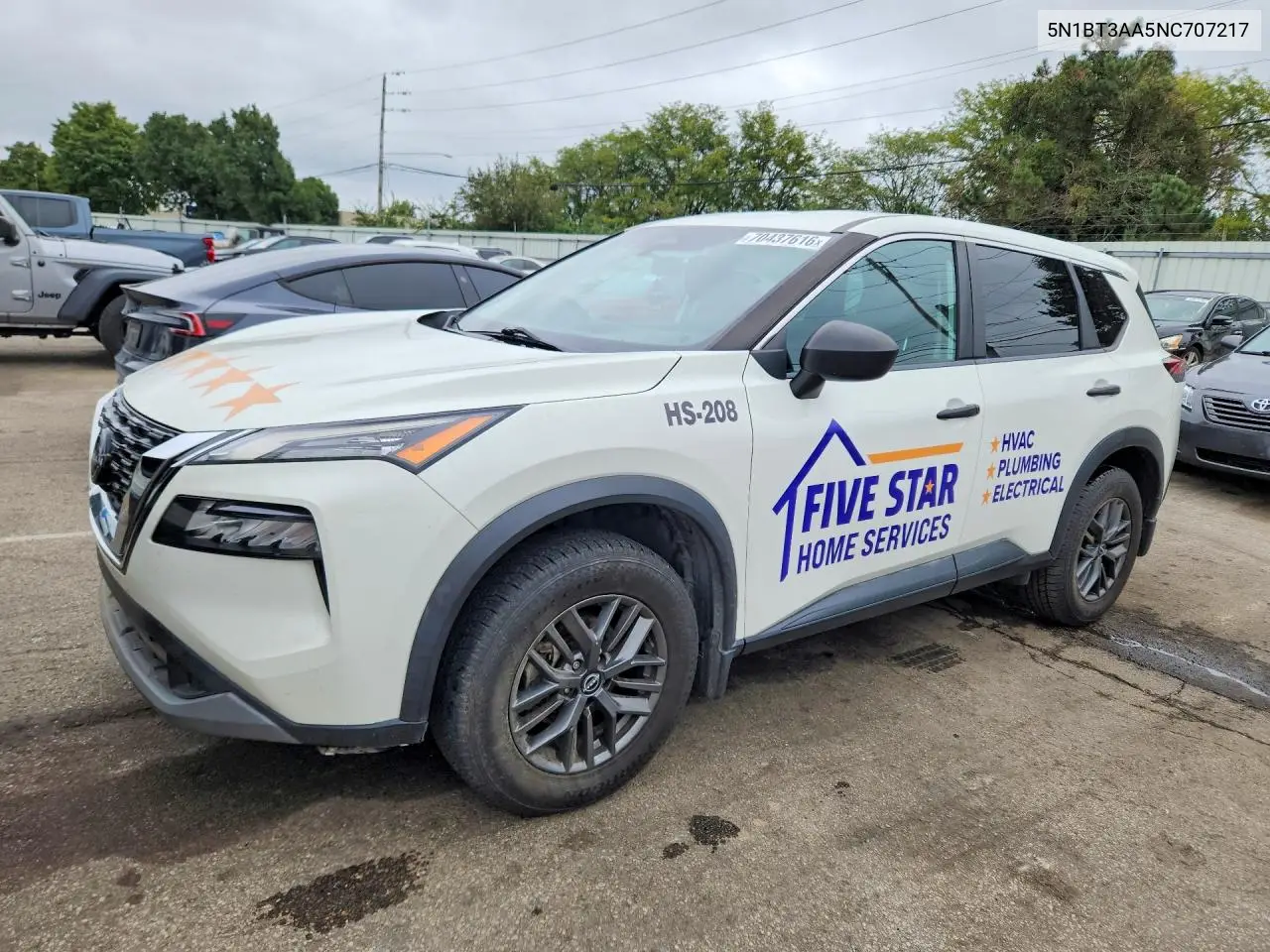 NISSAN ROGUE 2022, VIN 5N1BT3AA5NC707217