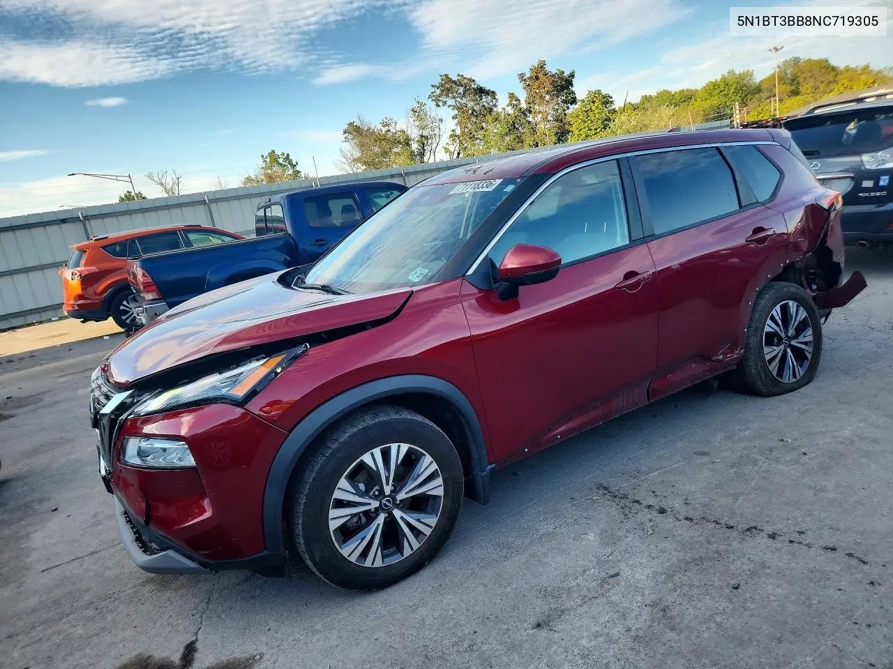NISSAN ROGUE 2022, VIN 5N1BT3BB8NC719305