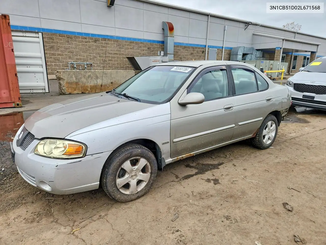 NISSAN SENTRA 2002, VIN 3N1CB51D02L671568