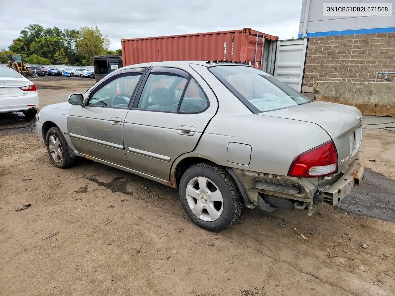 2002 NISSAN SENTRA VIN 3N1CB51D02L671568 — фото 2
