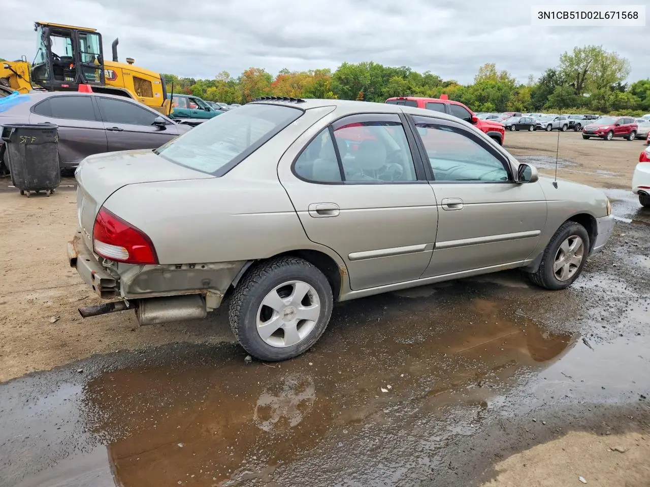 2002 NISSAN SENTRA VIN 3N1CB51D02L671568 — фото 3