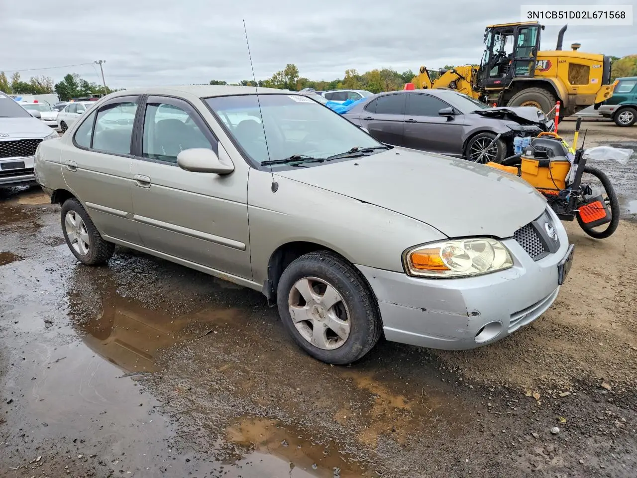 2002 NISSAN SENTRA VIN 3N1CB51D02L671568 — фото 4
