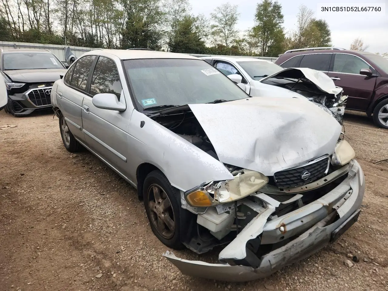 2002 NISSAN SENTRA VIN 3N1CB51D52L667760 — фото 4