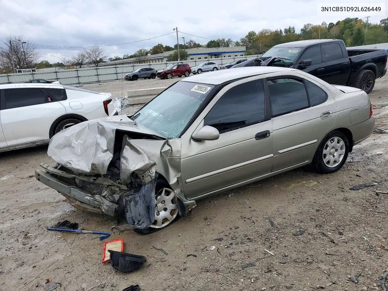 NISSAN SENTRA 2002, VIN 3N1CB51D92L626449