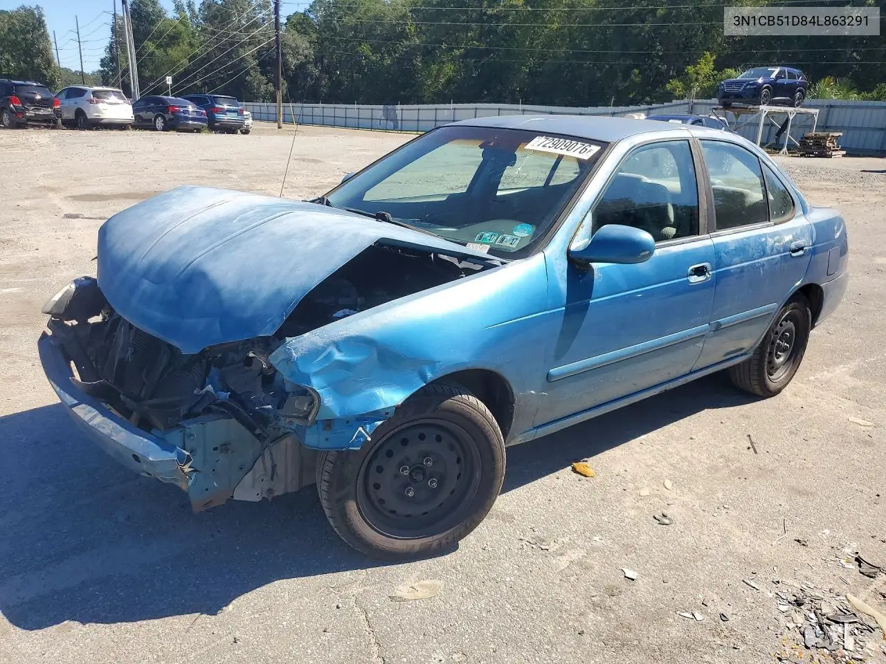 NISSAN SENTRA 2004, VIN 3N1CB51D84L863291