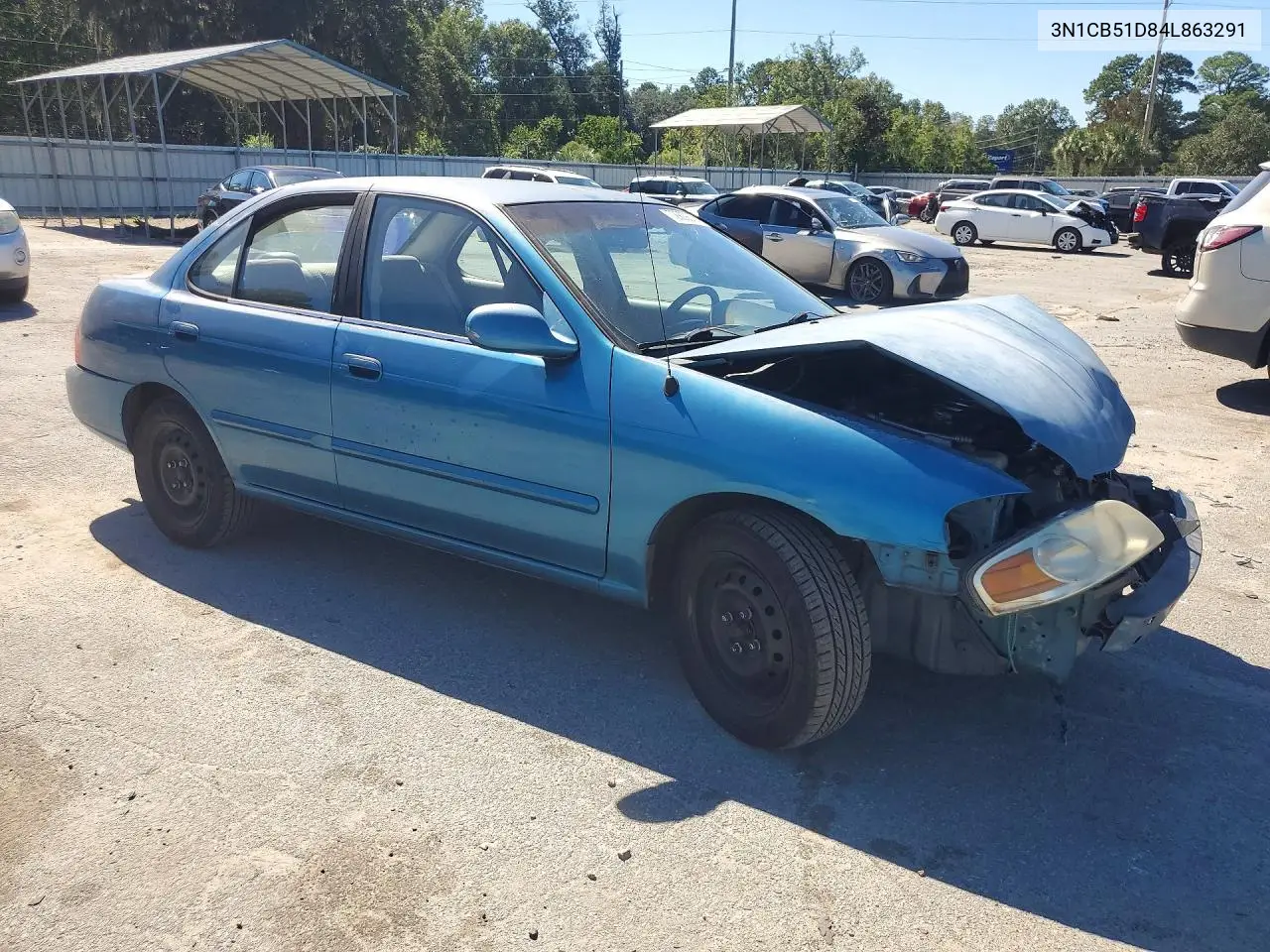 2004 NISSAN SENTRA VIN 3N1CB51D84L863291 — фото 4