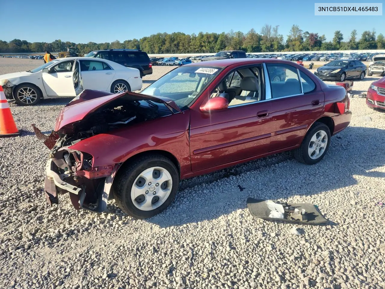 NISSAN SENTRA 2004, VIN 3N1CB51DX4L465483