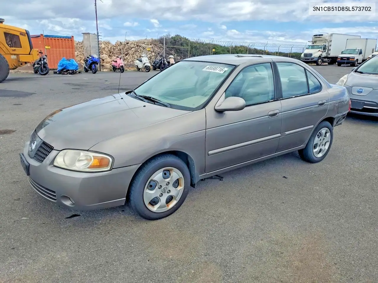NISSAN SENTRA 2005, VIN 3N1CB51D85L573702
