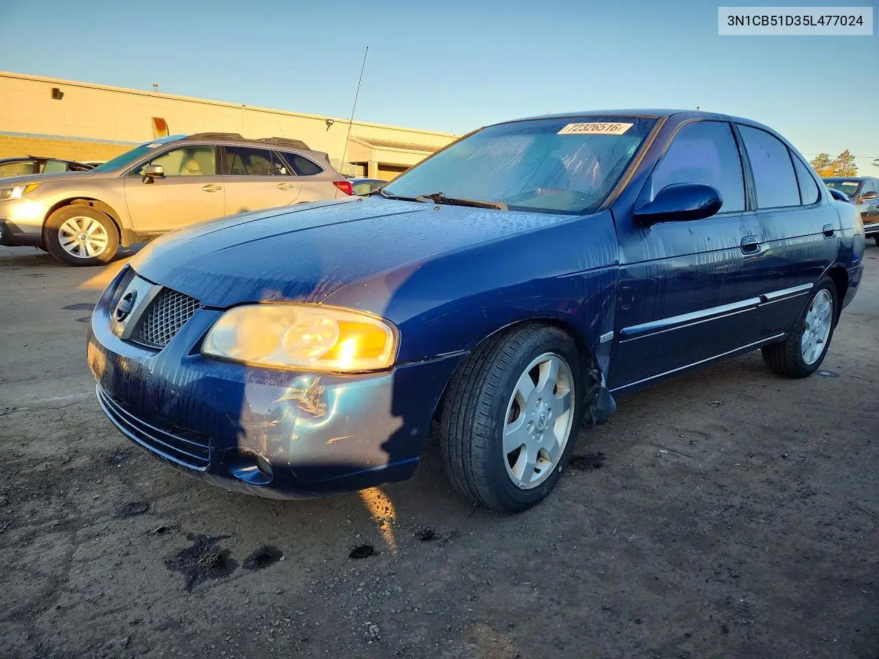 NISSAN SENTRA 2005, VIN 3N1CB51D35L477024