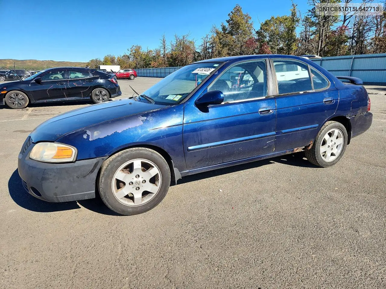 NISSAN SENTRA 2005, VIN 3N1CB51D15L542713