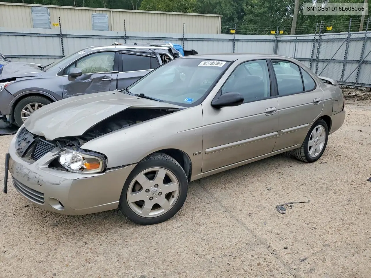 NISSAN SENTRA 2006, VIN 3N1CB51D16L605066