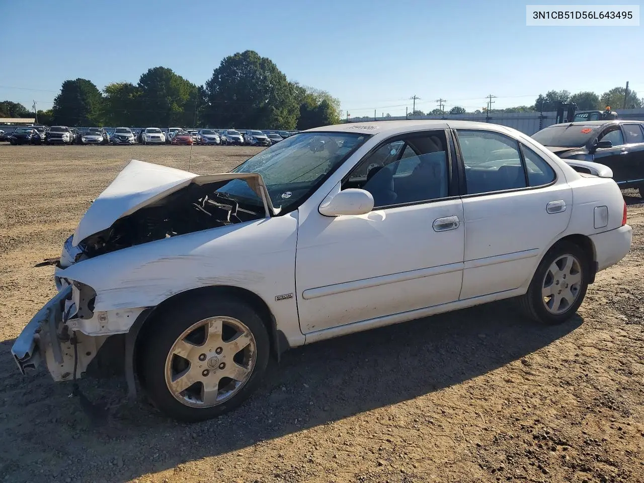 NISSAN SENTRA 2006, VIN 3N1CB51D56L643495