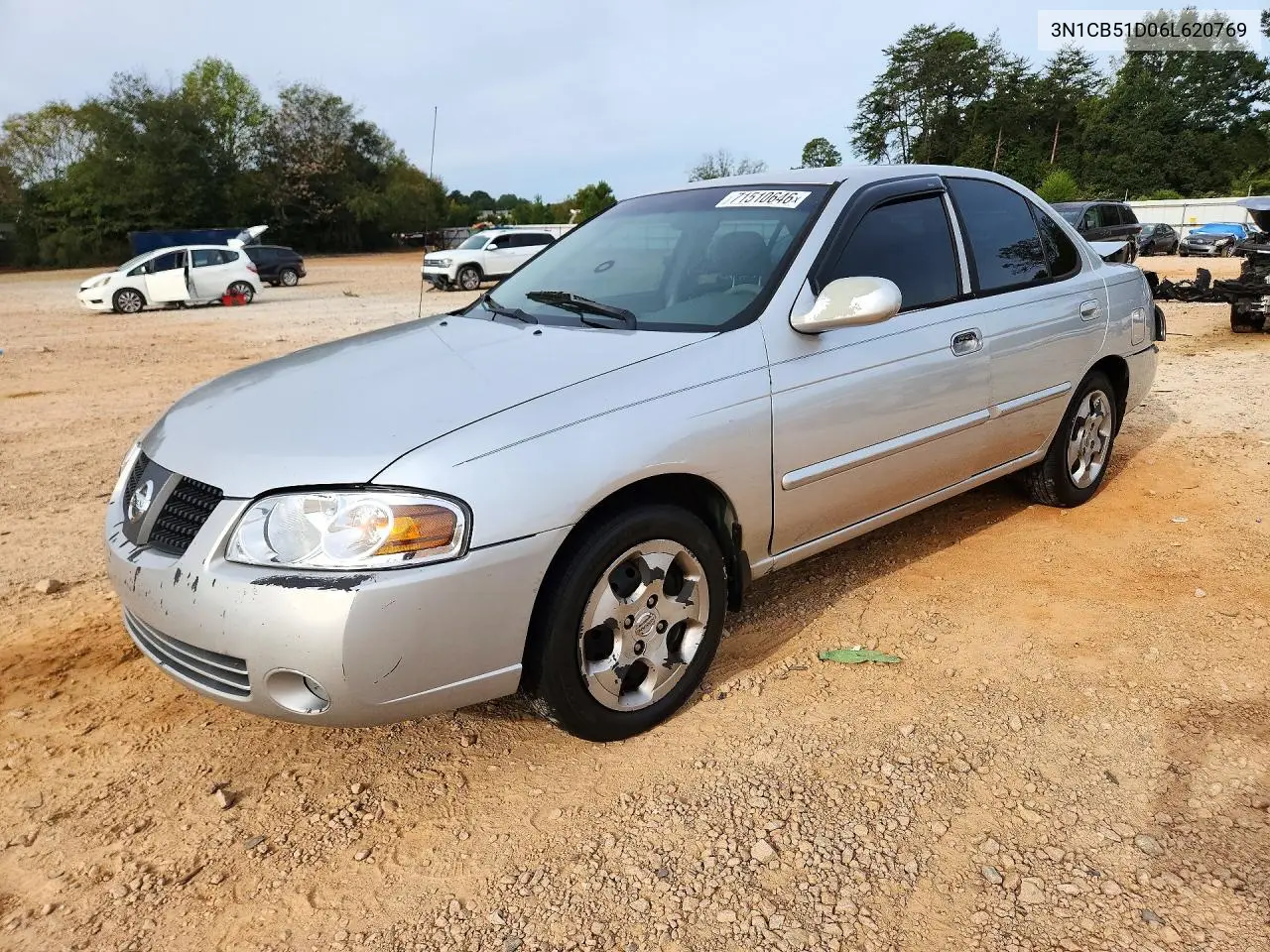 NISSAN SENTRA 2006, VIN 3N1CB51D06L620769