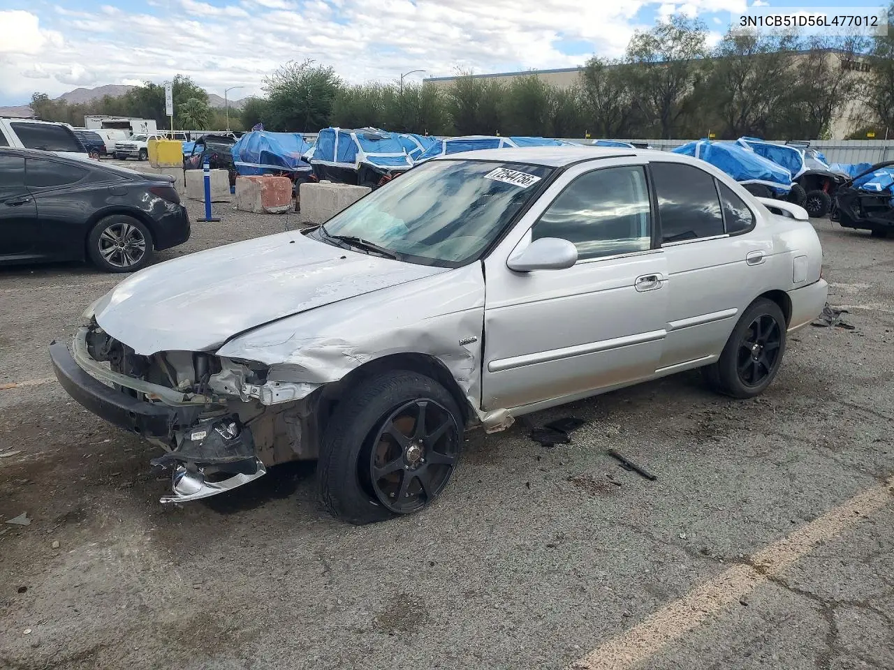 2006 NISSAN SENTRA VIN 3N1CB51D56L477012 — фото 2