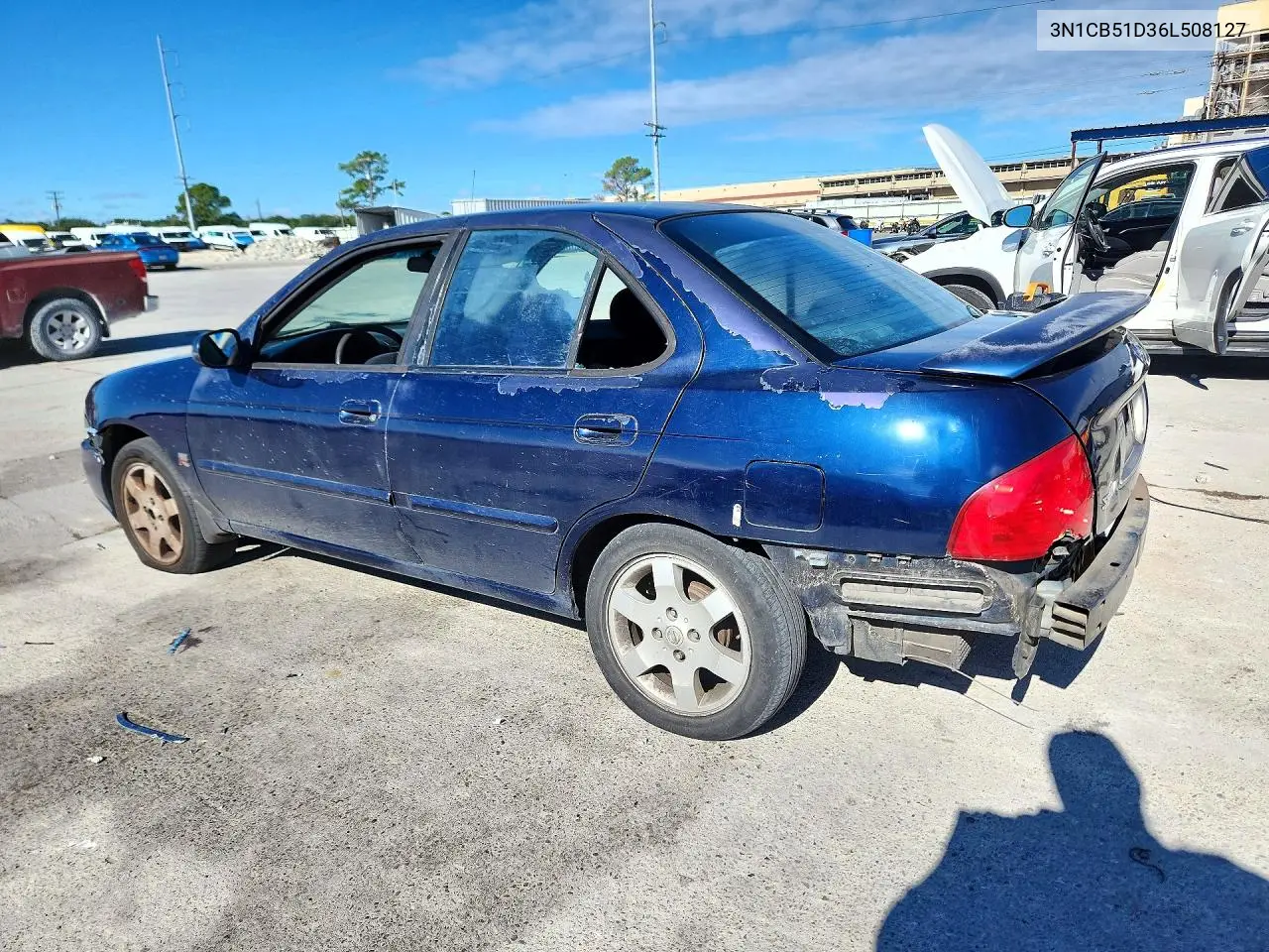 2006 NISSAN SENTRA VIN 3N1CB51D36L508127 — фото 2
