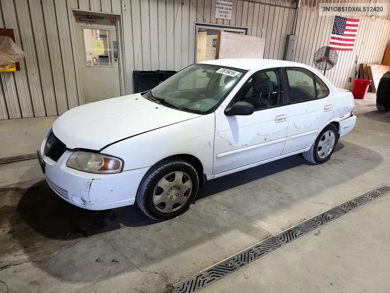 NISSAN SENTRA 2006, VIN 3N1CB51DX6L512420