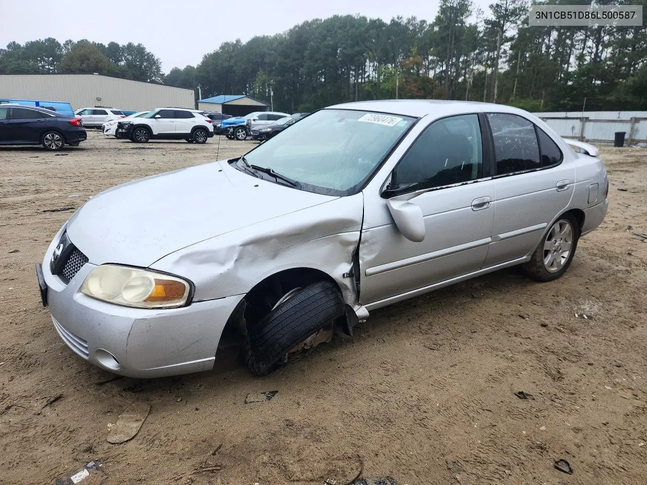 NISSAN SENTRA 2006, VIN 3N1CB51D86L500587