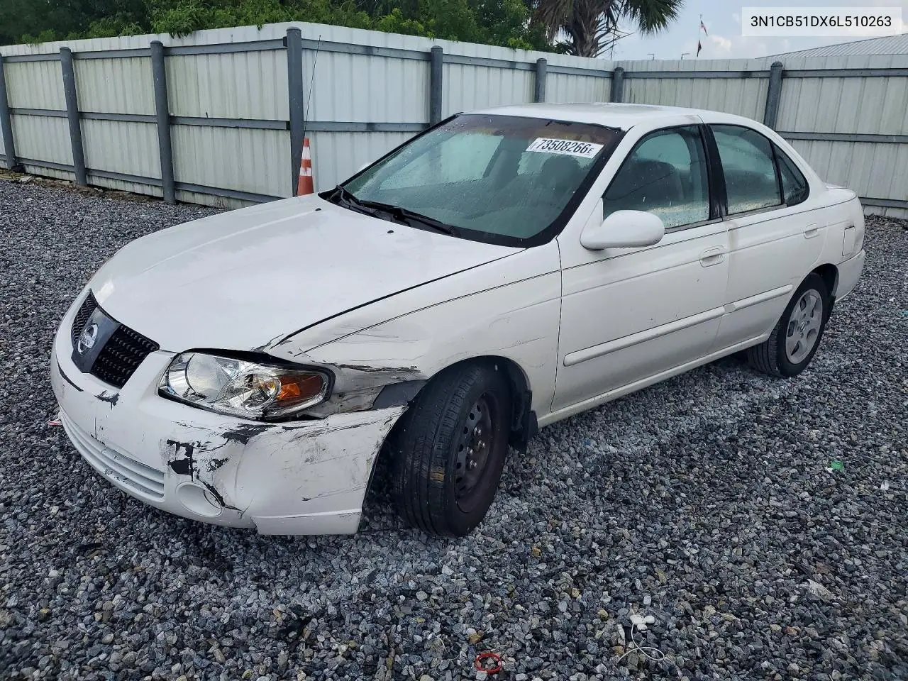 NISSAN SENTRA 2006, VIN 3N1CB51DX6L510263