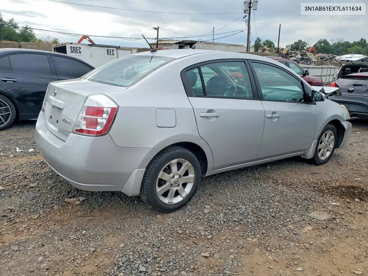 2007 NISSAN SENTRA VIN 3N1AB61EX7L611634 — фото 3