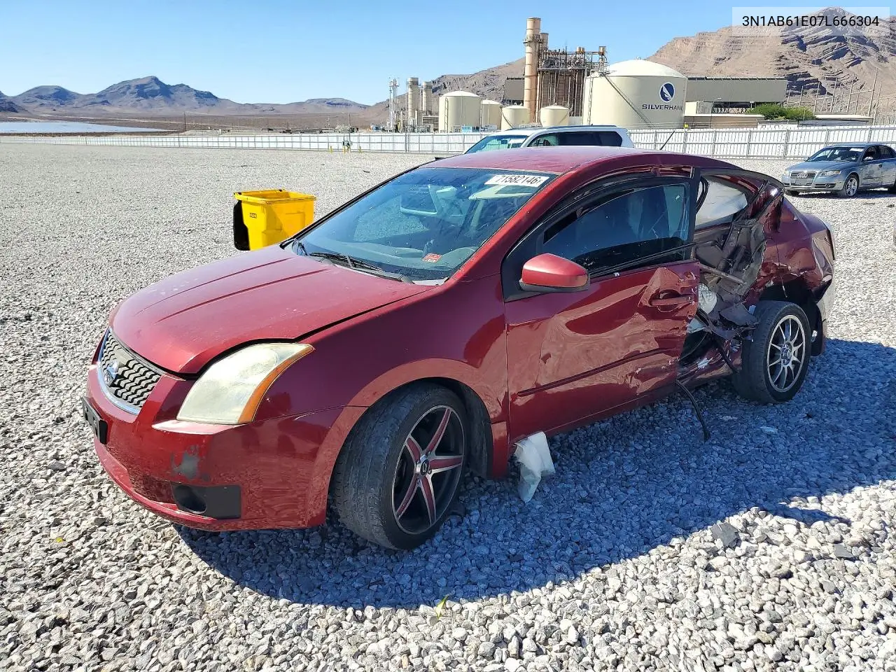 NISSAN SENTRA 2007, VIN 3N1AB61E07L666304