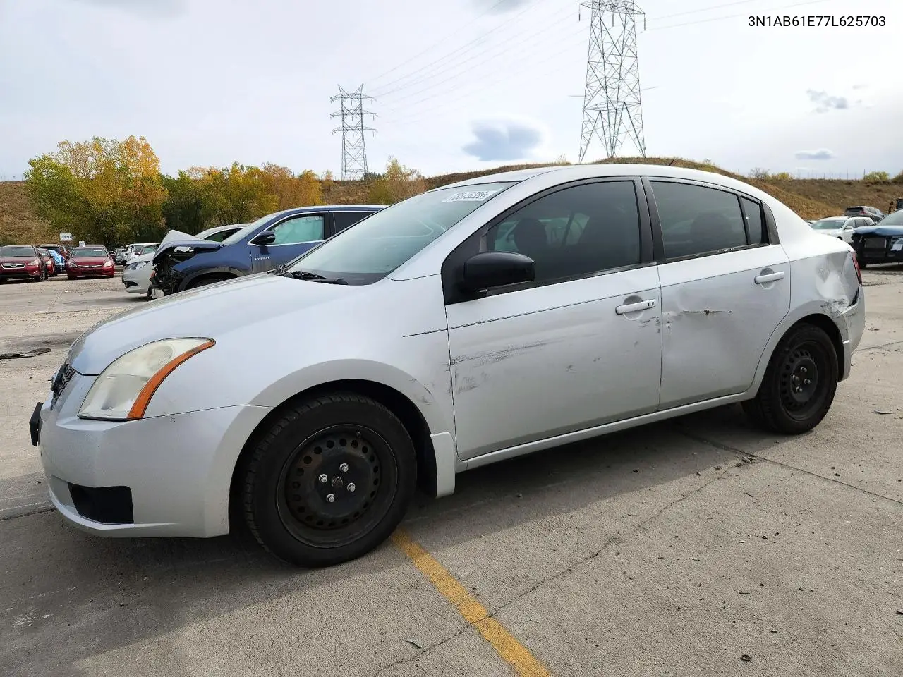 NISSAN SENTRA 2007, VIN 3N1AB61E77L625703