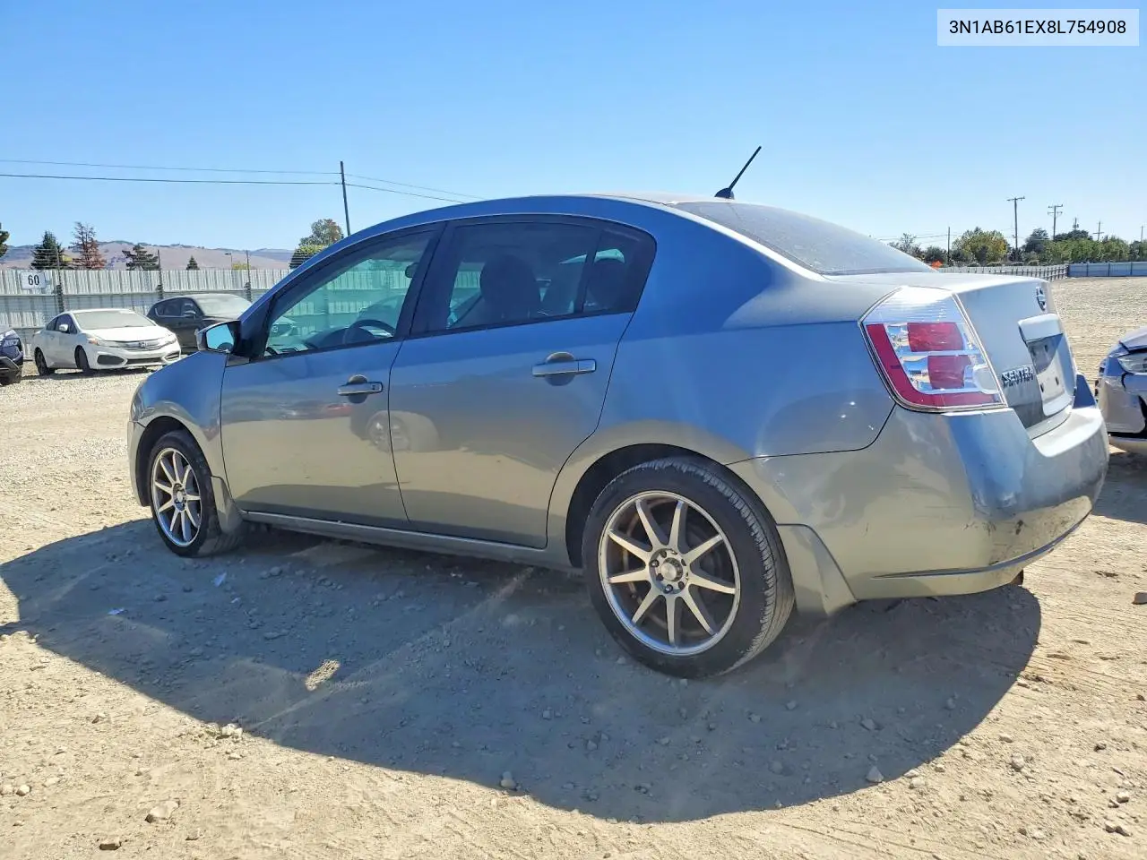 2008 NISSAN SENTRA VIN 3N1AB61EX8L754908 — фото 2