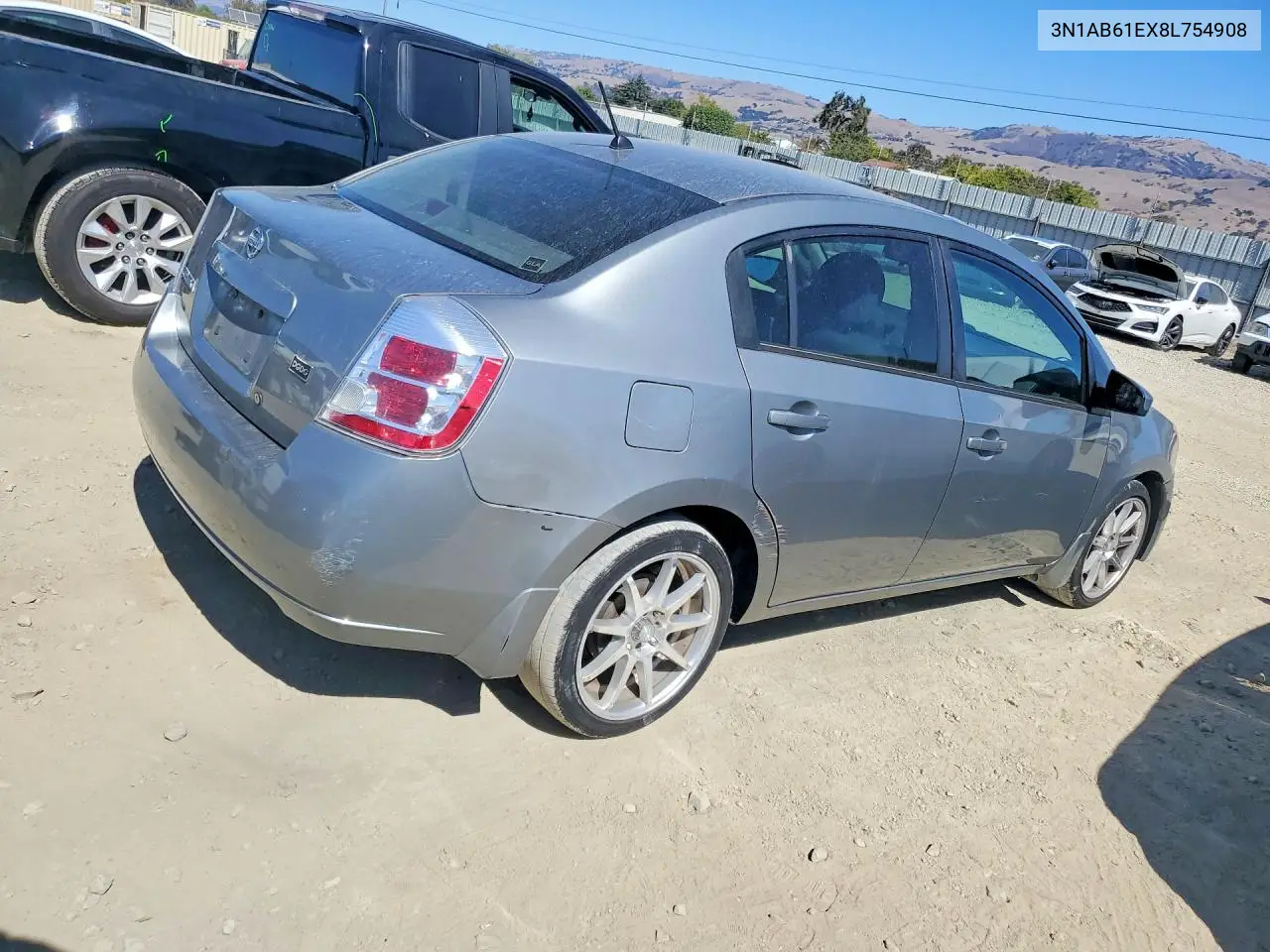2008 NISSAN SENTRA VIN 3N1AB61EX8L754908 — фото 3
