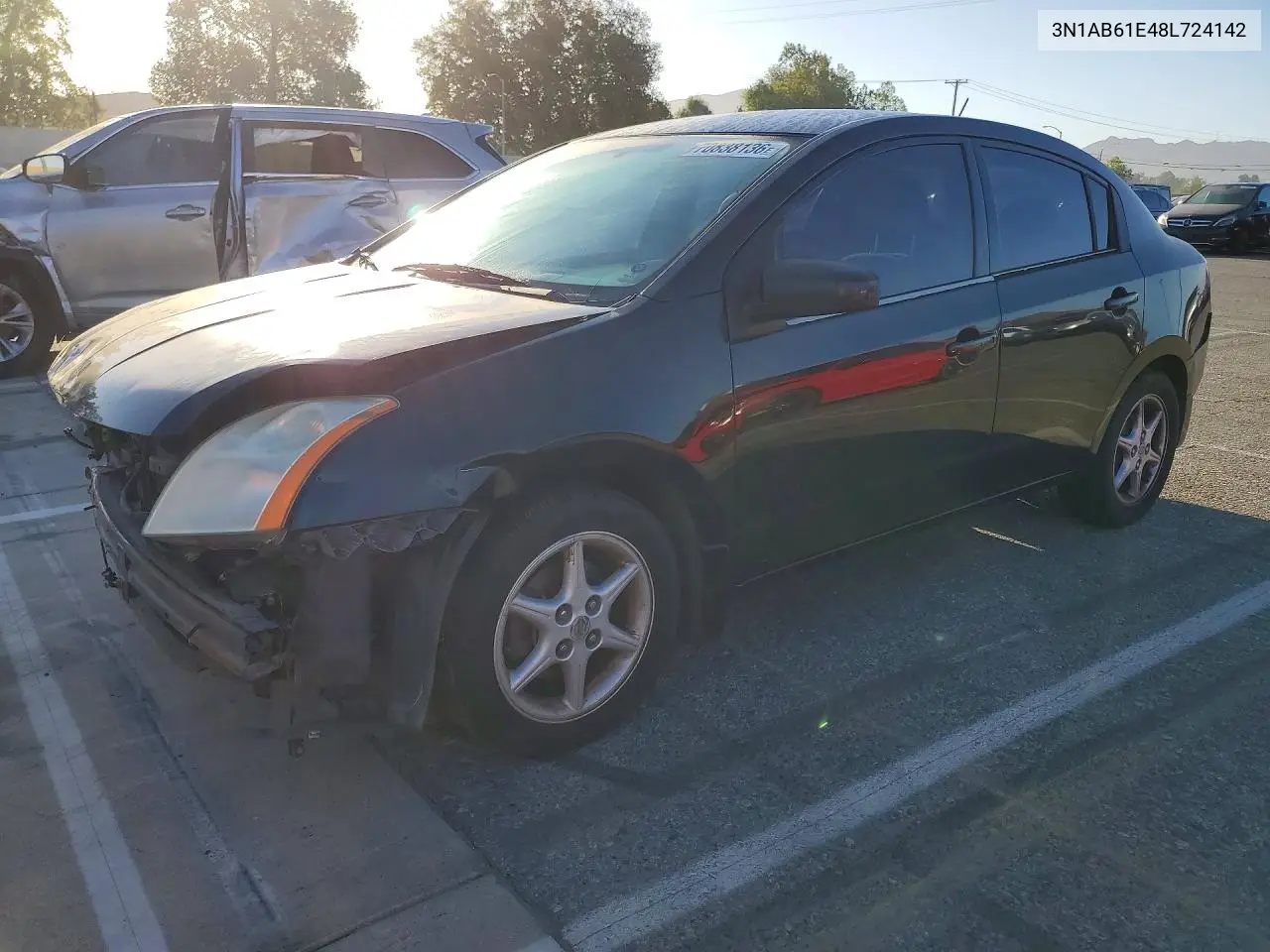NISSAN SENTRA 2008, VIN 3N1AB61E48L724142