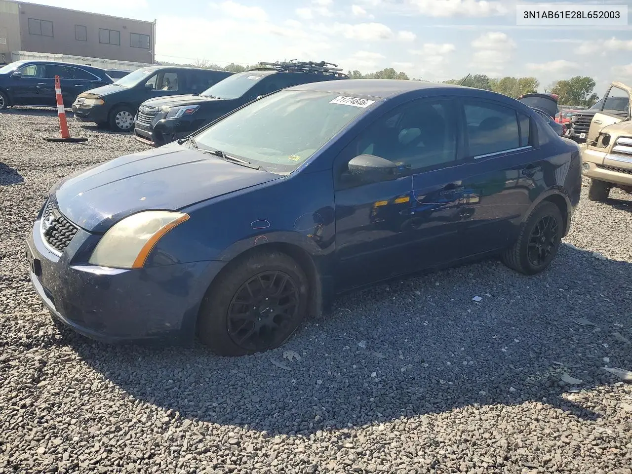 NISSAN SENTRA 2008, VIN 3N1AB61E28L652003