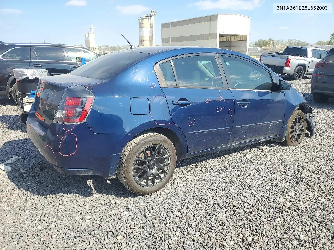 2008 NISSAN SENTRA VIN 3N1AB61E28L652003 — фото 3