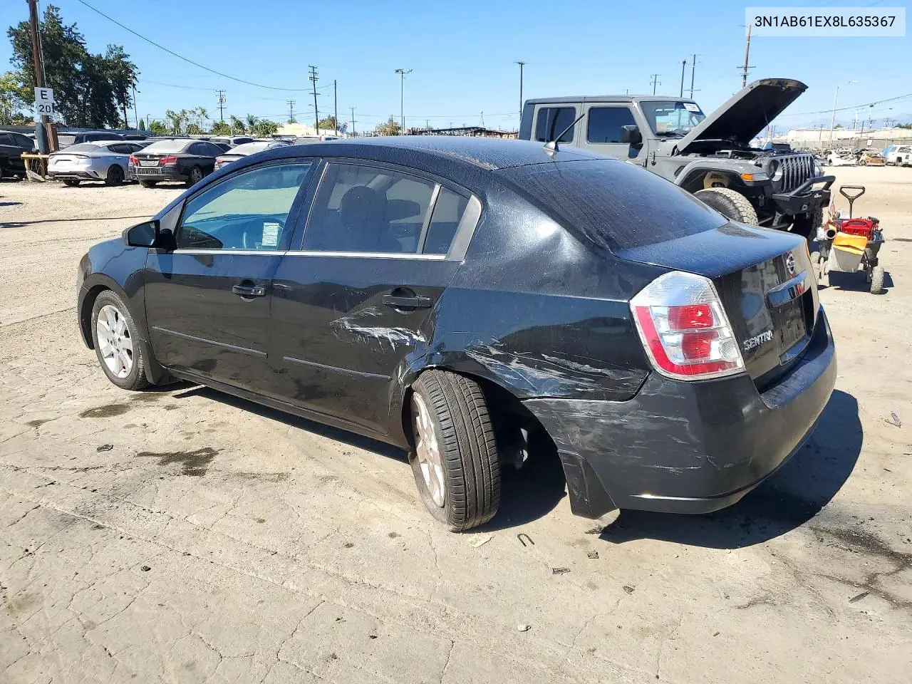 2008 NISSAN SENTRA VIN 3N1AB61EX8L635367 — фото 2